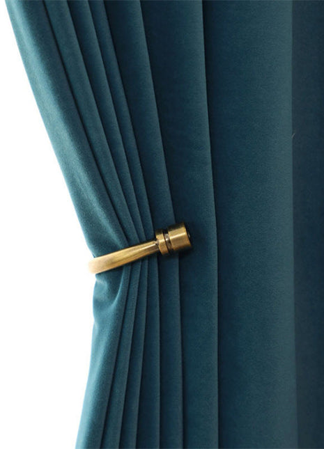 Rideau Velours Bleu Canard