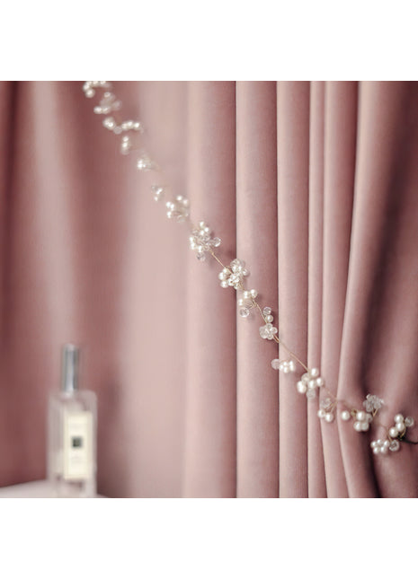 Rideau Velours Rose