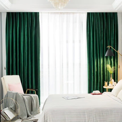 Rideau Velours Vert