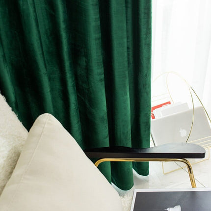 Rideau Velours Vert