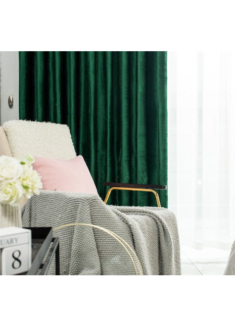 Rideau Velours Vert