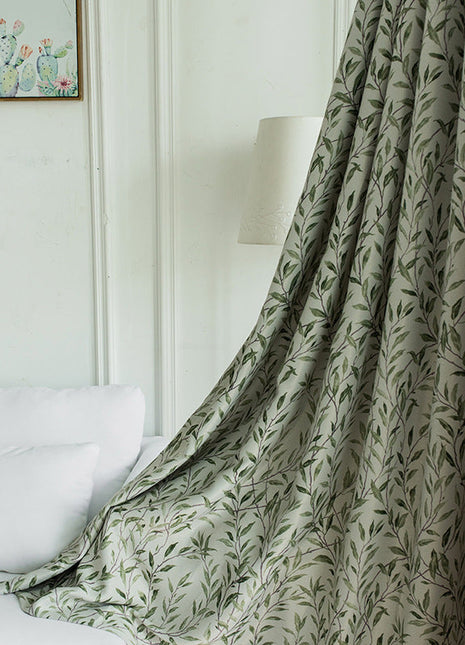 Rideau Vert Provencal Feuilles