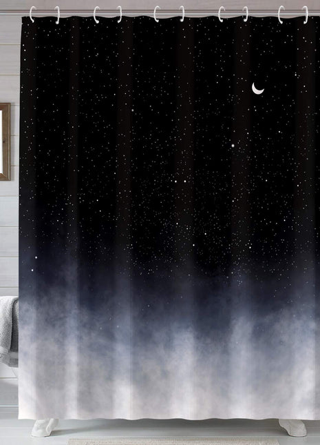 Rideau de Douche Motif Lune  (L180cm x H200cm)