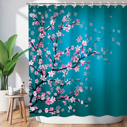 Rideau de Douche Sakura Japonais  (L180cm x H200cm)