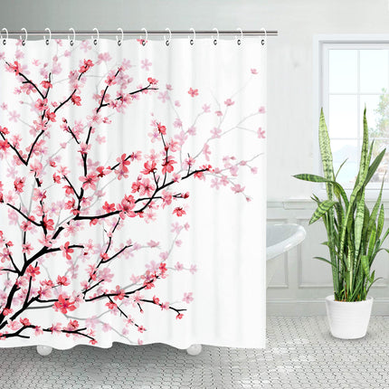 Rideau de Douche Sakura Japonais  (L180cm x H200cm)