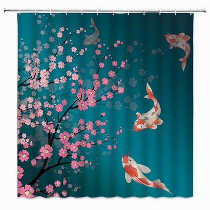 Rideau de Douche Sakura Japonais  (L180cm x H200cm)