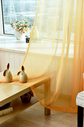 Voilage Blanc et Orange