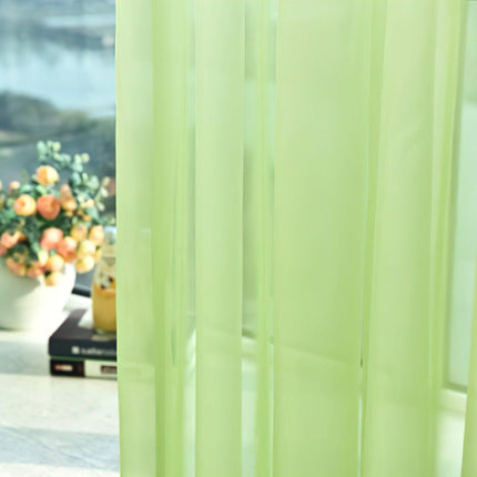 Voilage Blanc et Vert