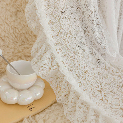 Voilage Brodé Vintage Blanc