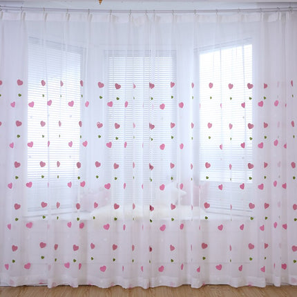Voilage avec Motif Coeur